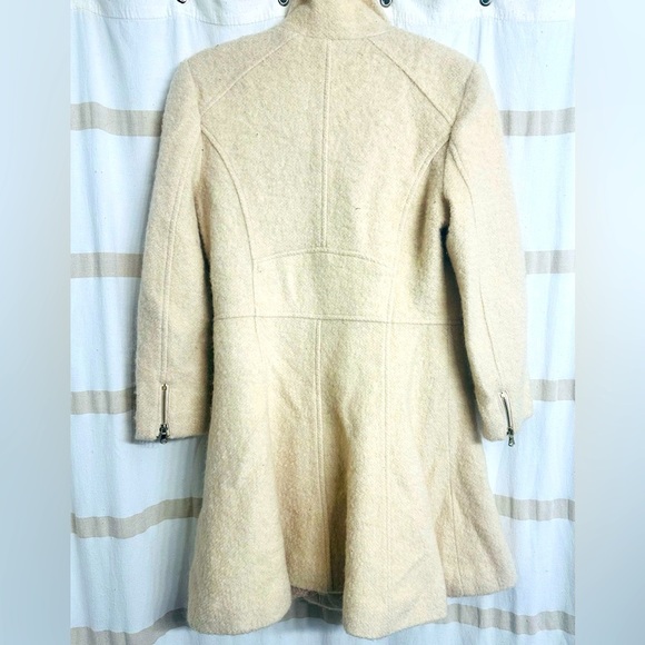 Guess Los Angeles 1981 Women Vintage Wool Blend Light Beige Jacket/Coat size M - Picture 4 of 7